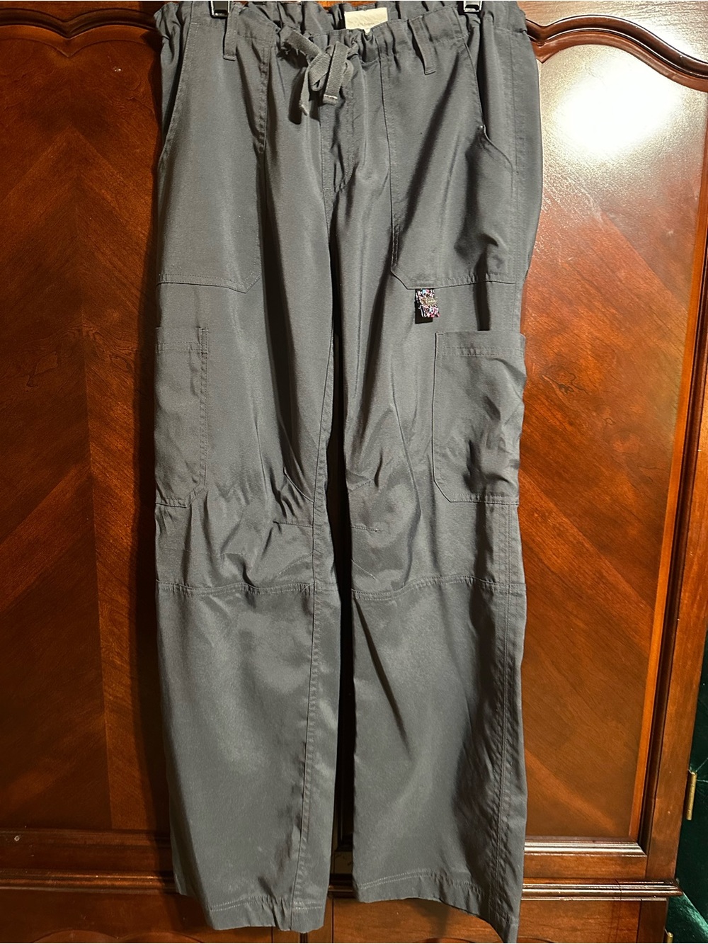 koi Charcoal Gray Straight-Leg Scrub Pants